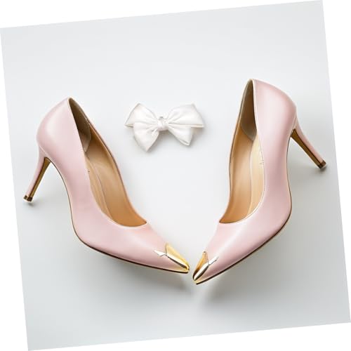 SAFIGLE 2paare Schuhclips Mit Schleife Für Damen Abnehmbare Schuhschnallen Aus Polyester Mit Fersenschleife Elegantes Schuhaccessoire Für High Heels Und Flache Schuhe von SAFIGLE