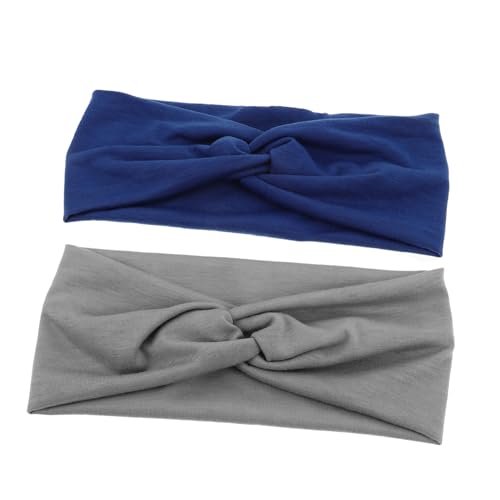 SAFIGLE 2stücke Yoga Kopfband Rutschfest Und Elastisch Für Sport Workout Und Running Weiches Breites Haarband Und Blau Für Frauen Und Herren von SAFIGLE