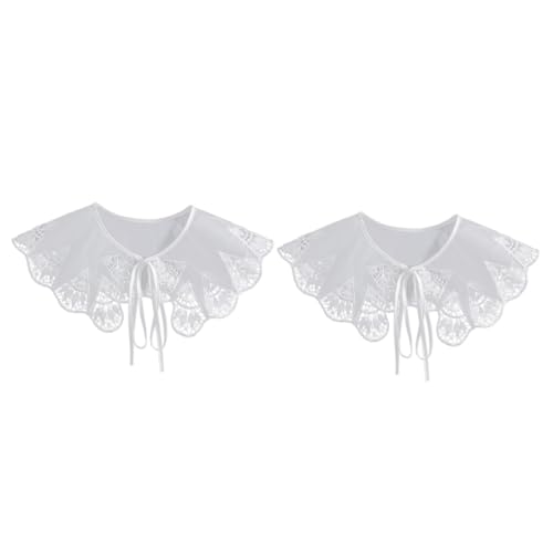 SAFIGLE 2st Chiffonkragen Halskette Schal Süßer Rüschenkragen Bluse Gefälschter Kragen Spitzenbesatz Am Ausschnitt Falscher Hemdkragen Modischer Gefälschter Kragen Spitzenkragen Weiß SAFIGLE 2st Chiffonkragen Halskette Schal Süßer Rüschenkragen Bluse Gefälschter Kragen Spitzenbesatz Am Ausschnitt Falscher Hemdkragen Modischer Gefälschter Kragen Spitzenkragen Weiß von SAFIGLE
