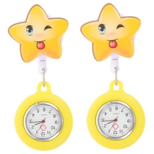 SAFIGLE 2st Krankenschwestern Schauen Zu Taschenuhr Anschauen Gebraucht Broschenuhr Einziehbare Clipuhr Krankenschwester Revers Uhr Pin Krankenschwester Uhr Pflegeuhr Silikon-Kunststoff von SAFIGLE