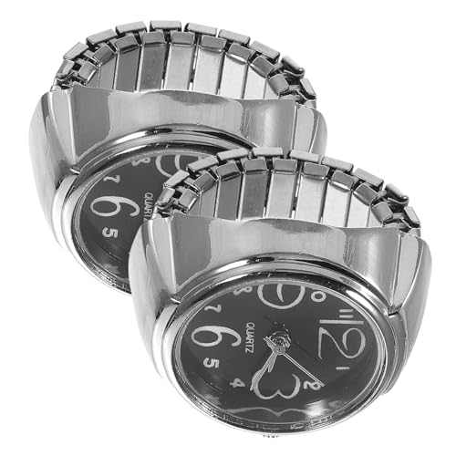 SAFIGLE 2st Mini-ringuhr Herrenarmbanduhren Fingerring Uhr Neuheitsuhren Mädchenuhren Damenuhren Für Damen Ringuhr Für Mädchen Herrenuhren Ringuhr. Digital Liebhaber Weihnachten Uhrenring von SAFIGLE