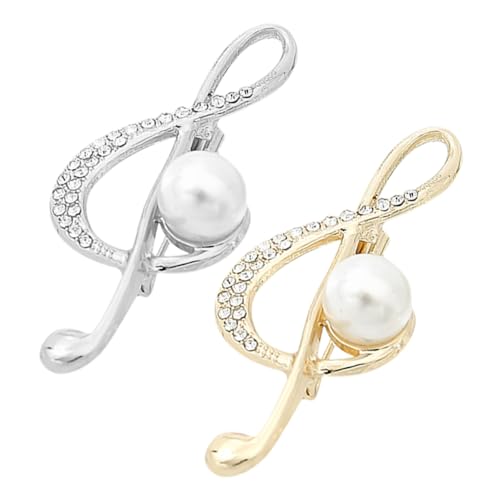 SAFIGLE 2St Musiknotenbrosche süße Schmuck für Frauen vollbrust corsage damen brooches for women Broschen für Damen Brosche für Abendkleid Mode Anmerkungen Kleidung Stift von SAFIGLE