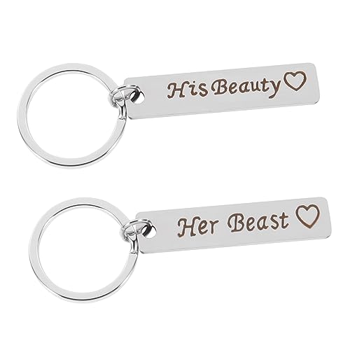 SAFIGLE Paar Schlüsselanhänger Set Schlüsselhalter Metallschlüssel Für Tasche Geldbörse Auto Telefon Stilvoll von SAFIGLE