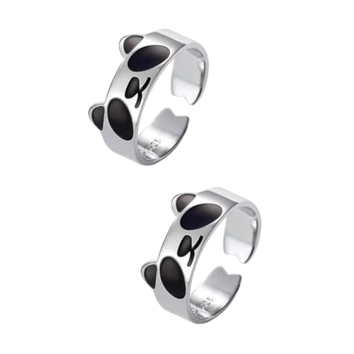 SAFIGLE 2St Panda-Ring personalisierte coole Ringverzierung unverschlossener Ring damenringe Schmuckring Herrenringe Ringe für Männer Ringschmuck verstellbare Ringe Schmuck Jahrgang Mann von SAFIGLE