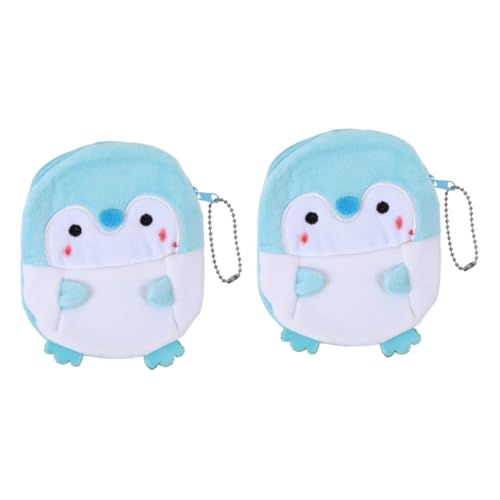 SAFIGLE 2stücke Plüsch Pinguin Geldbörse Süße Kleine Münztasche Für Erwachsene Praktische Und Tragbare Geldbörse Für Kleingeld Schlüssel Und Lippenstift Für Alltag von SAFIGLE