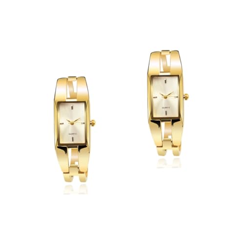 SAFIGLE 2stücke Fashion Bangle Uhr Für Damen Quartz Armbanduhr Mit Und Weißem Leicht Und Für Alltag Und Besondere Anlässe von SAFIGLE