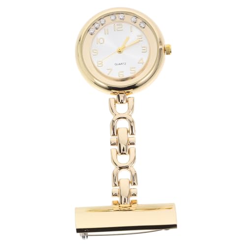 SAFIGLE 2St Rollbohrer-Krankenschwesteruhr Krankenschwesteruhren für Damen zum Anclipsen Strassbrosche pro Watch Medical Watch Damenuhren Krankenschwester Uhr Krankenschwester Taschenuhr von SAFIGLE
