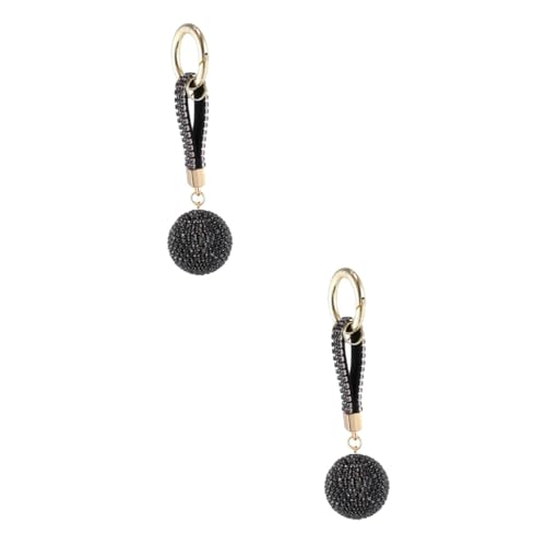 SAFIGLE 2st Schlüsselanhänger Handtaschenanhänger Autodekoration Tasche Hängende Dekoration Geldbörse Hängende Verzierung Telefon Brieftasche Schlüsseletui Kristalldekor Strasssteine Black von SAFIGLE