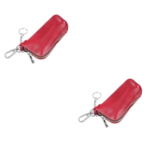 SAFIGLE 2stücke Pu Auto Schlüssel Tasche Mini Geldbörse Haken Und Reißverschluss Für Schlüssel Münzen Und Kleine Accessoires von SAFIGLE