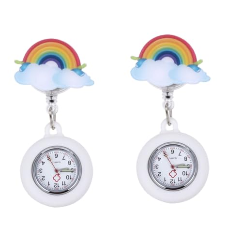 SAFIGLE 2st Schwesterntisch Krankenschwestergeschenke Für Die Arbeit Revers Uhr Clip Ansehen Digitaluhr Für Frauen Taschenuhren Zubehör Für Kinderkrankenschwestern Kieselgel von SAFIGLE