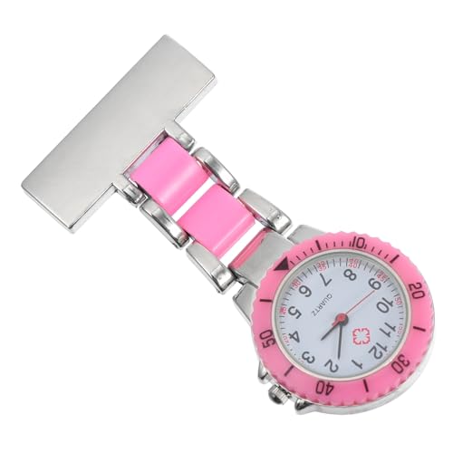 SAFIGLE 2st Taschenuhr Medaillon-schlüsselanhänger Pflegeuhren Für Krankenschwestern Schlüsselanhänger Aus Silikon Quartz Uhr Bling Uhr Gewöhnlicher Glasspiegel Mann Rosa Mädchen Uhrkette von SAFIGLE