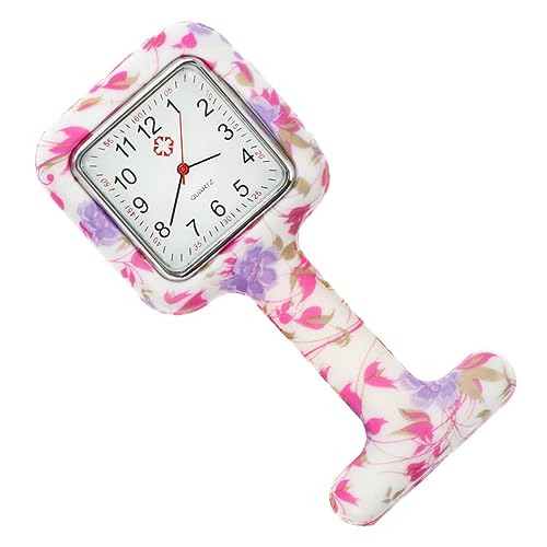 SAFIGLE 2st Taschenuhr Studentenuhr Abzeichenuhr Für Krankenschwestern Krankenschwester Anstecknadel Uhr Uhren Hängende Uhr Ansteckuhr Für Krankenschwestern Arzt Clip-on-Uhr Weiß Kieselgel von SAFIGLE