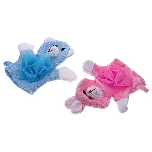 SAFIGLE 2stücke Badehandschuhe Für Junge Mädchen Cartoon-design Peeling-handschuhe Baumwolle Sanfte Hautreinigung Leicht Zu Reinen Tägliche Anwendung von SAFIGLE
