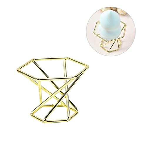 SAFIGLE 2stücke Edelstahl Puderquastenhalter Eleganter Puder Puff Stand Für Make-up-schwämme Stilvoller Aufbewahrungshalter in Gold Für Frauen Und Mädchen Praktische Und Dekorative Lösung von SAFIGLE