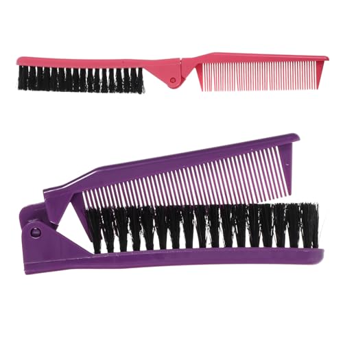 SAFIGLE 2stücke Faltbare Haarbürste in Reisegröße Kompakte Kleine Bürste Tragbare Haarbürste Für Handtasche Faltbare Bürste Für Täglichen Gebrauch Haarkamm Für Frauen von SAFIGLE