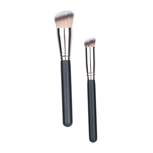 SAFIGLE 2stücke Foundation-pinsel Aus Synthetischen Fasern Make-up-pinsel Für Damen Kosmetik-mischpinsel Nahtloser Gesichtspinsel Schönheitsartikel Für Weiche Und Dichte Anwendung von SAFIGLE