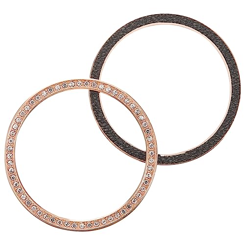 SAFIGLE 2stücke Glänzender Metall-lünette Ersatz Für Uhren Anti-Kratzer Lünette Für Damen Roségold Uhrdekoration SAFIGLE 2stücke Glänzender Metall-lünette Ersatz Für Uhren Anti-Kratzer Lünette Für Damen Roségold Uhrdekoration von SAFIGLE