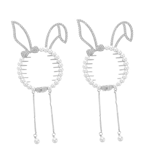 SAFIGLE 2stücke Haarknotenhalter Mit Hasenohren Für Junge Mädchen Haarschmuck Für Mädchen Vielseitige Und Langlebige Haarspangen Für Zöpfe Und Dutts Für Alltag Und von SAFIGLE