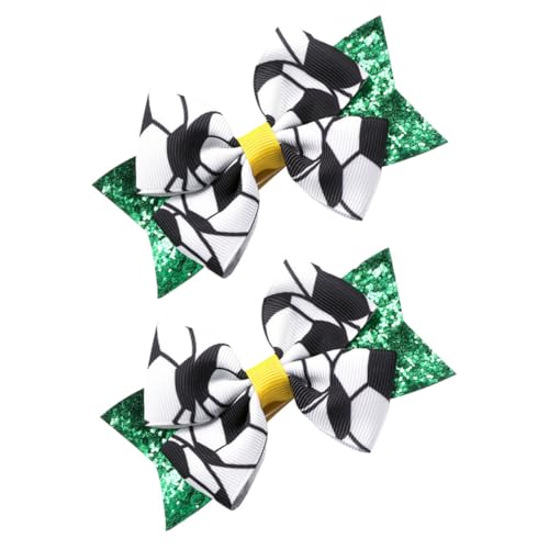 SAFIGLE 2stücke Haarspangen Für Mädchen Fußball-bow Clips Süße Haarschmuck Für Sportpartys Modische Junge Mädchen-haaraccessoires Langlebig Und Farbenfroh von SAFIGLE
