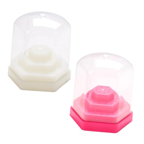 SAFIGLE 2stücke Nagelbohrer-halter Box Für Nagelschleifköpfe Organizer Mit Transparentem Design Für Maniküre-studio Und Zuhause von SAFIGLE