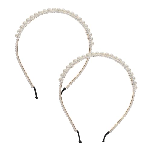SAFIGLE 2stücke Perlen Haarschmuck Perlen Haarband Für Mädchen Kopfschmuck Zubehör Aus Hochwertigem Material Schlichtes Design Für Alltag Und Partys von SAFIGLE