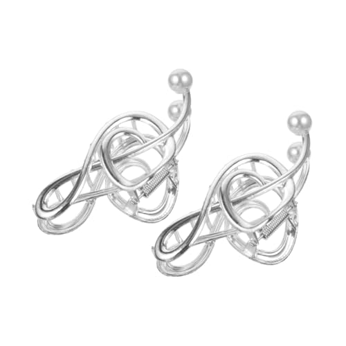 SAFIGLE 2stücke Perlen Musiknote Haarklammer Haarspangen Für Frauen Und Mädchen Metall Material Stilvolle Haaraccessoires Für Lässige Und Formelle Anlässe von SAFIGLE