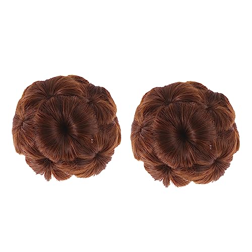 SAFIGLE 2stücke Pferdeschwanz Haarverlängerung Rot Haarteil Für Frauen Pferdeschwanz Chignon Haarknoten-clips Haarknoten-scrunchie Rot von SAFIGLE