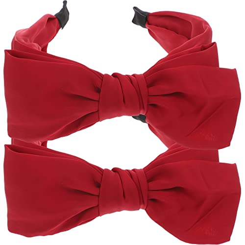 SAFIGLE 2stücke Haarband Stirnband Mit Schleife Für Mädchen Party-stirnband Mit Bogen Knoten Haarschmuck Für Damen Und Frauen Geeignet Für Lehrertag Muttertag Weihnachten Und Cosplay von SAFIGLE
