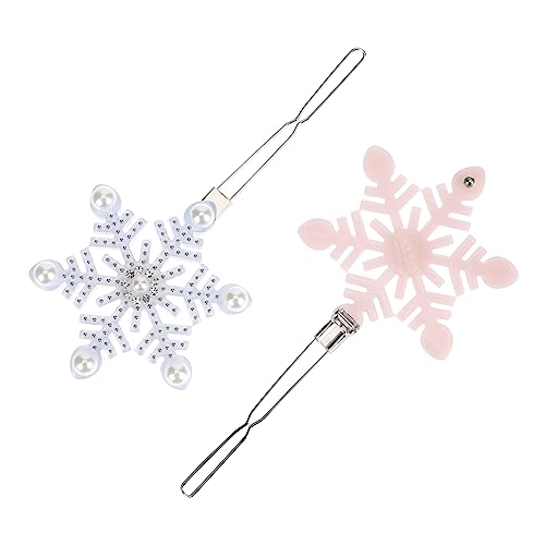 SAFIGLE 2stücke Schneeflocken Haarspangen Mit Schneeflockenmuster Haarnadeln Für Frauen Weihnachten Party Hochzeit Geburtstag von SAFIGLE