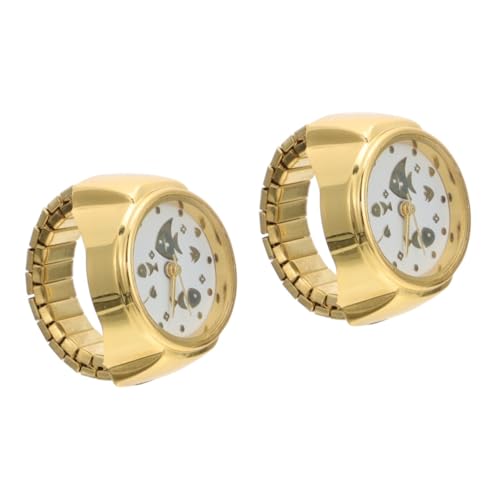 SAFIGLE 2stücke -Uhr Für Damen Schmuckuhr Glänzendes Design Für Und Anlässe Stilvolle Fingeruhr Für von SAFIGLE