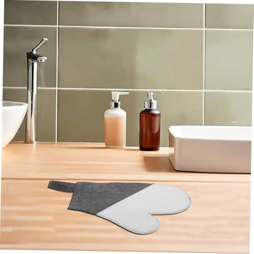 SAFIGLE 2stücke Wärmeisolierende Handschuhe Für Sauna Und Dampfbad Bequeme Schutzmütze Aus Filz Atmungsaktiv Für Damen Wasserabsorbierend Für Spa Und Duschhandschuh von SAFIGLE