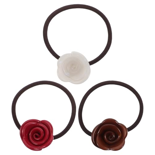 SAFIGLE 3 Haargummis mit Anhängern: Dehnbare Haargummis/-seile – Elastische Pferdeschwanzbänder, Pferdeschwanzhalter für Frauen und Mädchen – Brautaccessoires von SAFIGLE