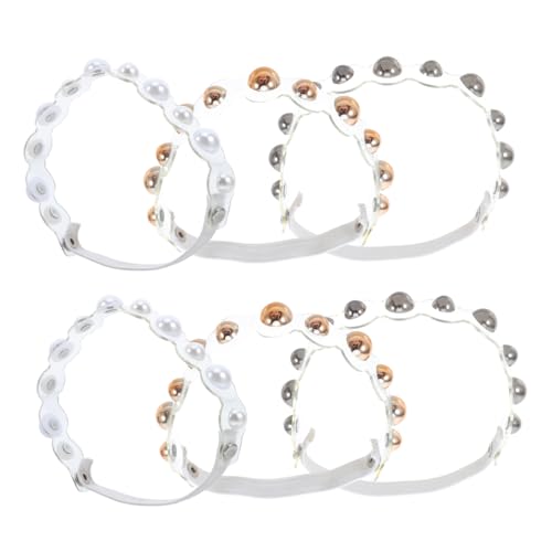 SAFIGLE 3 Paare Elastische Perlen Knöchelriemen Damen Schuhband Verstellbar High Heel Zubehör Transparent Weiß Silber Gold Anti rutsch Fersenhalter für Hohe Absätze von SAFIGLE