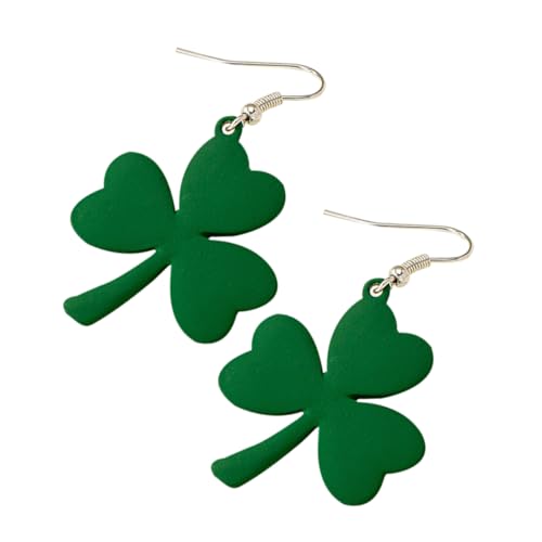 SAFIGLE 3 Paare Klee Ohrringe Ohrhänger Festival-Ohrringe Kleeblatt-Ohrringe für Frauen st. Patricks Day Geschenk Ohrringe Spaß vierblättriges Kleeblatt Yingschi Irland Anhänger Fräulein von SAFIGLE