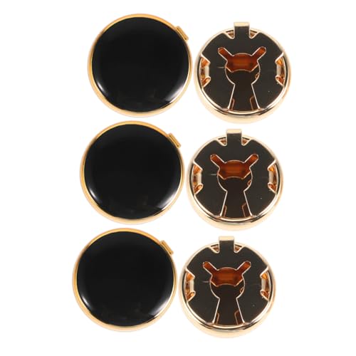 SAFIGLE 3paare Zinklegierung Knopfabdeckungen Für Herren Elegantes Formelles Anzugzubehör Smokinghemd Manschettenknöpfe Clip-funktion Für Geschäftskleidung Besondere Anlässe von SAFIGLE