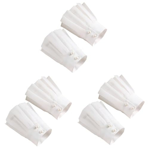 SAFIGLE 3 Paare Palaststil Halloween Vampir Graf Kostüm Mesh Spitzenmanschetten Zubehör Spitze Temperament Kleiner Duftstil dreidimensionale Spitze dekorative Manschetten (weiß) elegant von SAFIGLE