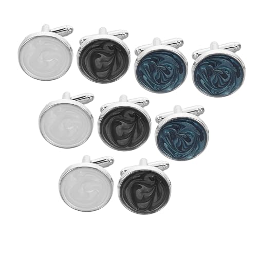 SAFIGLE 3 Paare Runde Kreative Cufflinks mit Glänzender Oberfläche Accessoires für Formelle Anlässe Hochzeiten und Business Outfits SAFIGLE 3 Paare Runde Kreative Cufflinks mit Glänzender Oberfläche Accessoires für Formelle Anlässe Hochzeiten und Business Outfits von SAFIGLE