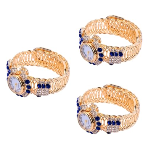 SAFIGLE 3 STK Armbanduhr Armbänder Für Mädchen Freizeituhren Für Damen Golduhren Für Damen Damenuhren Böhmische Kleider Für Frauen Goldenes Charm-Armband Modeuhren Für Damen Legierung von SAFIGLE