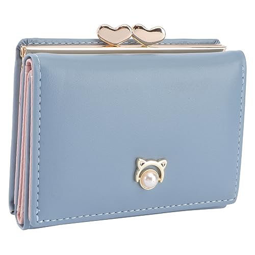 SAFIGLE 3 STK Frauen geldbörse damengeldbörse damenbörse Multi-Karten- Mehrzweck- travel Wallet Damen- Damen n Faltbare Kurze Blue von SAFIGLE