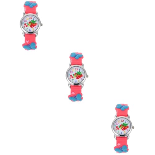 SAFIGLE 3stücke Kinderuhr Mädchen Quarzwerk Digitaluhr Mit Buntem Design Armbanduhr Für Mädchen Leicht Und Für Täglichen Gebrauch Und Outdoor-aktivitäten von SAFIGLE