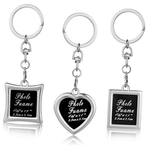 SAFIGLE Paar Liebes-schlüsselanhänger - Fotorahmen-schlüsselanhänger-Set - Mini-bilderrahmen Für Paare - Schlüsselanhänger Aus Zinklegierung Mit Glatter SAFIGLE Paar Liebes-schlüsselanhänger - Fotorahmen-schlüsselanhänger-Set - Mini-bilderrahmen Für Paare - Schlüsselanhänger Aus Zinklegierung Mit Glatter von SAFIGLE