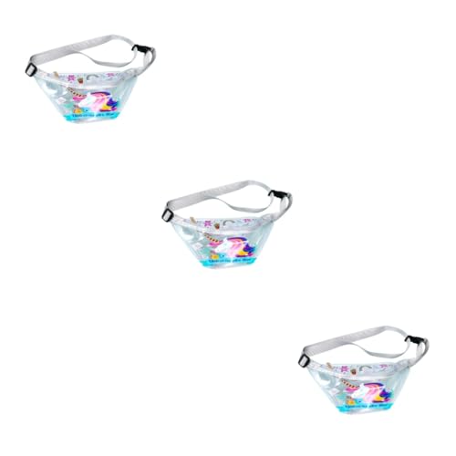SAFIGLE 3stücke wasserdichte Hüfttasche Für Damen Mit Einhorn-Design Verstellbare Bauchtasche PVC Für Outdoor-aktivitäten Wie Wandern Und Radfahren Tragbar Und von SAFIGLE