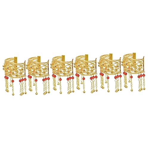 SAFIGLE 3 Sätze Armkette Jingle Spinner Armreifen Paarkette Armband Bauchschmuck Kette Armschmuck Fußkette Trachtenarmbänder Gürtel Damengürtel Damengürtel Goldene Acrylperlen 2 Stück * 3 von SAFIGLE