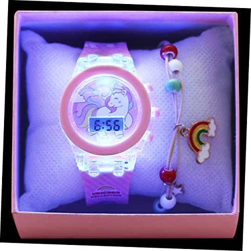 SAFIGLE 3 Sätze Einhorn Uhr kinderuhren Armbanduhr Kinder Digitaluhr für Jungen Zeit Lehrer schuluhr Kinderaccessoire Kinder liefert einstellbar Anschauen Zubehör schmücken Knopfbatterie von SAFIGLE