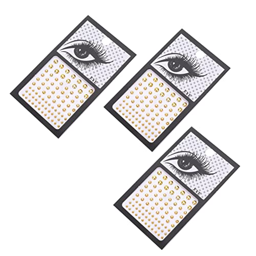 SAFIGLE 3 Sätze Make -up -perlenaufkleber Edelsteine Funkeln Gesicht Lidschatten Edelstein-aufkleber Augen-make-up-aufkleber Harz von SAFIGLE
