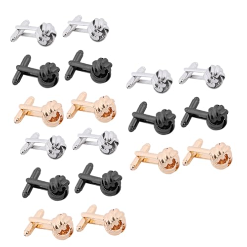 SAFIGLE 3 Sätze Seidenkrawatte Armschmuck Herren Goldarmbänder Hutmanschetten Ringgliederhalter Manschettenknöpfe Anzugknöpfe Hemdknöpfe Smokingknöpfe Kleidungsaccessoire 3 Paare * 3 von SAFIGLE