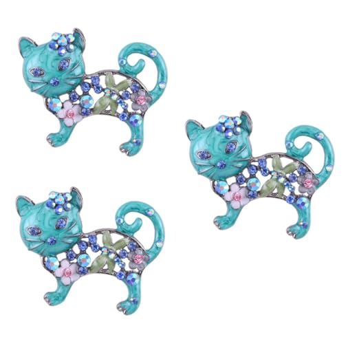 SAFIGLE 3 Stk Brustnadel Brosche trachtenbrosche kostüm accessoires Kristall-Emaille-Brosche Pullover Brosche broschen für kleidung Katze Brustnadel Party-Brosche Farbe bewahren Zubehör von SAFIGLE