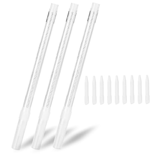 SAFIGLE 3 Stück Augenbrauen -tattoo -radierwaufstift Praktischer Markierungsradierer Mehrzweck-radierstift Bequemer Markerkorrektor Augenbrauen Radierstift Weiß Plastik von SAFIGLE