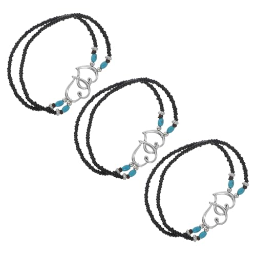 SAFIGLE 3stücke Fußkettchen Für Damen Aus Kunststoff Boho Perlen Fußschmuck Strand Fußkettchen Leichte Für Sommer Outfits von SAFIGLE