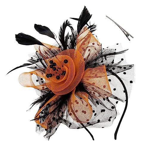 SAFIGLE 3 Stück Delikates Party Haarband aus Strapazierfähigem Material Vielseitiges Netzstoff Haaraccessoire für Halloween Cosplay Hochzeit und Cocktail Events Charmantes Design Schwarz von SAFIGLE